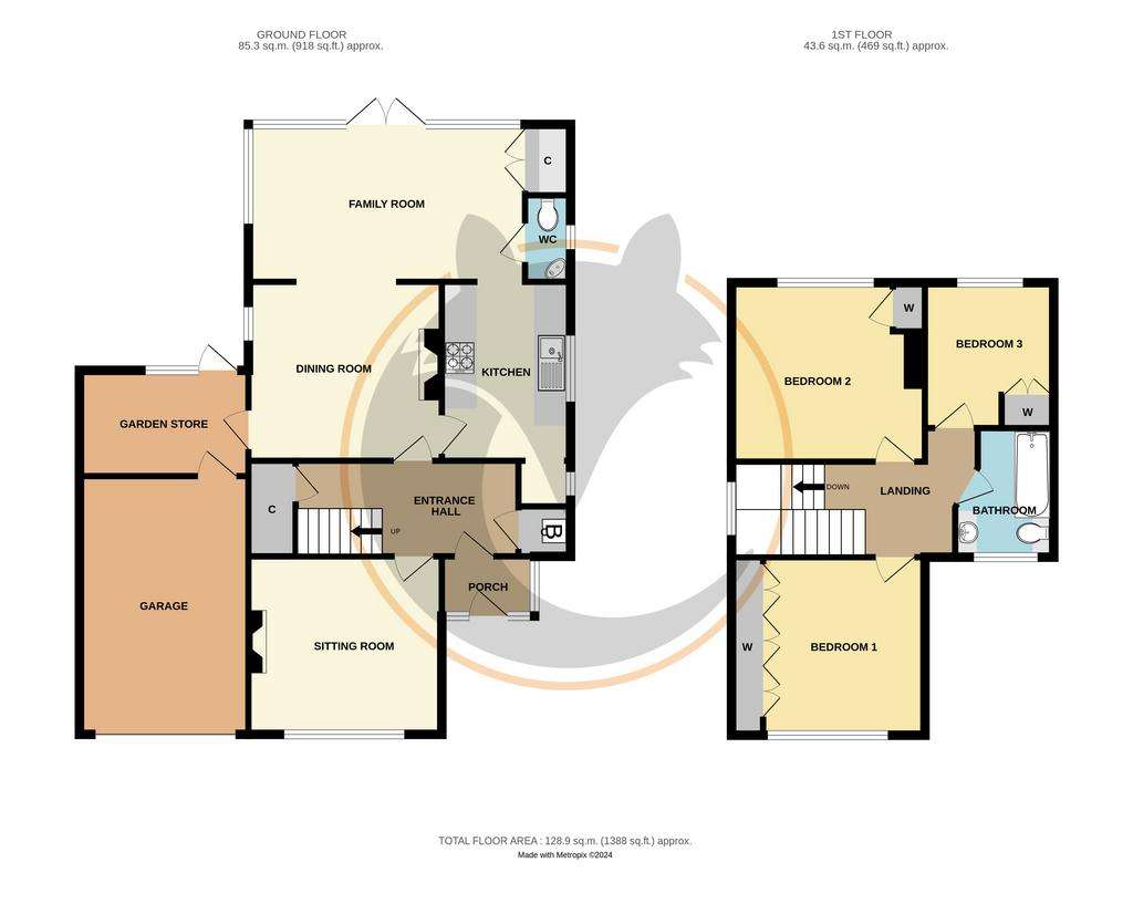 3 bedroom detached house for sale - floorplan