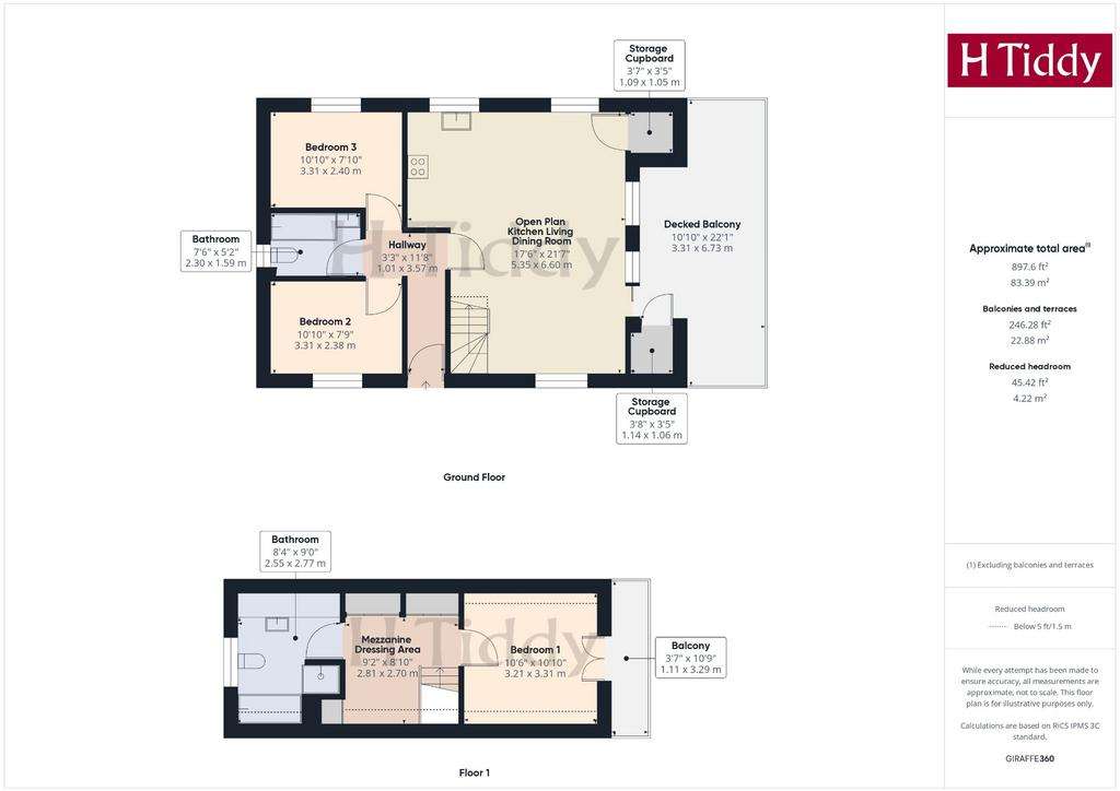 3 bedroom Lodge for sale - floorplan