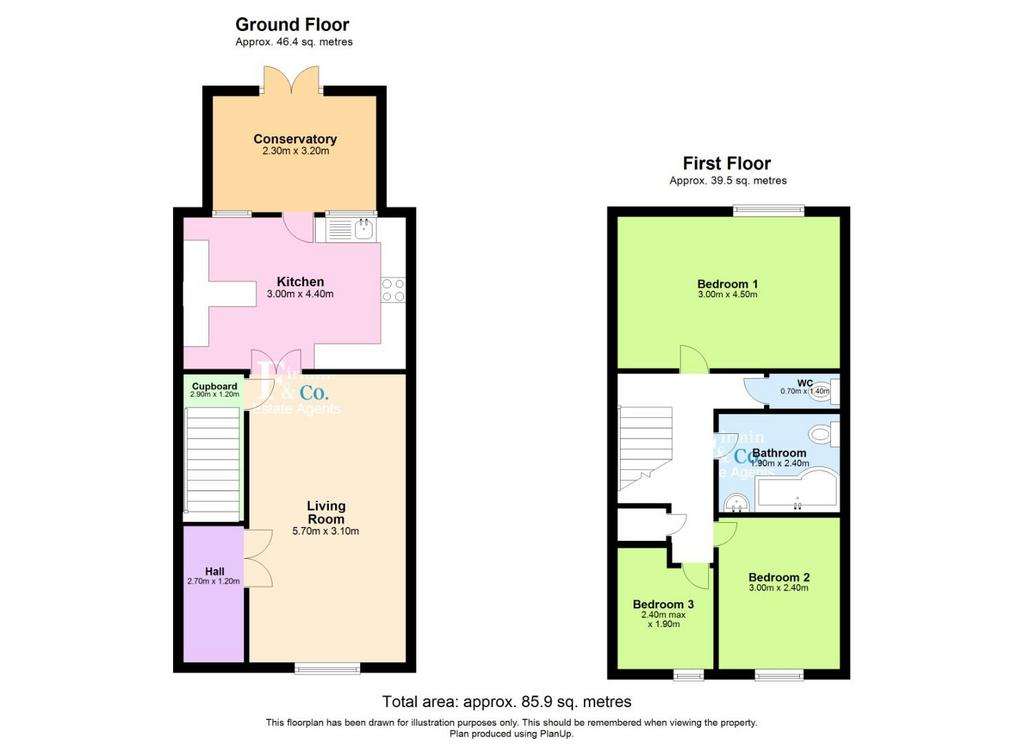 3 bedroom terraced house to rent - floorplan