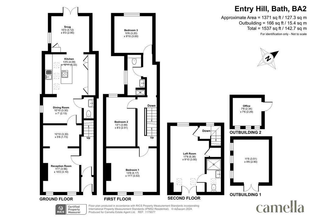 4 bedroom terraced house for sale - floorplan