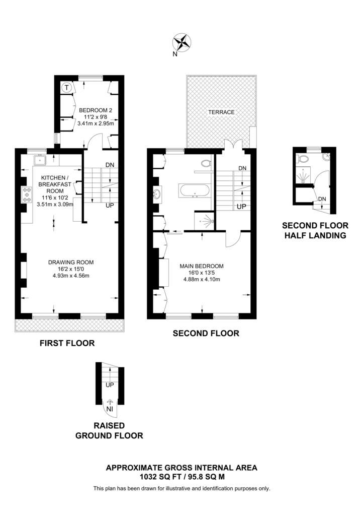 2 bedroom flat to rent - floorplan