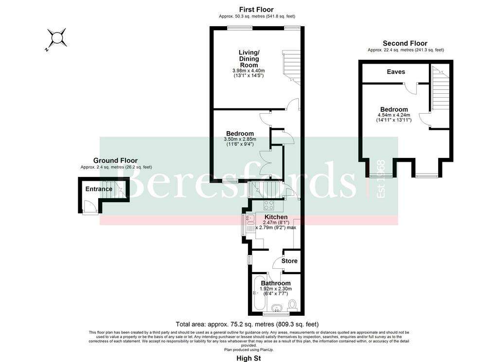 2 bedroom duplex apartment for sale - floorplan