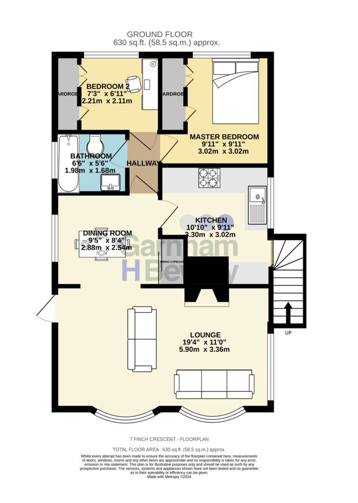 2 bedroom park home for sale - floorplan