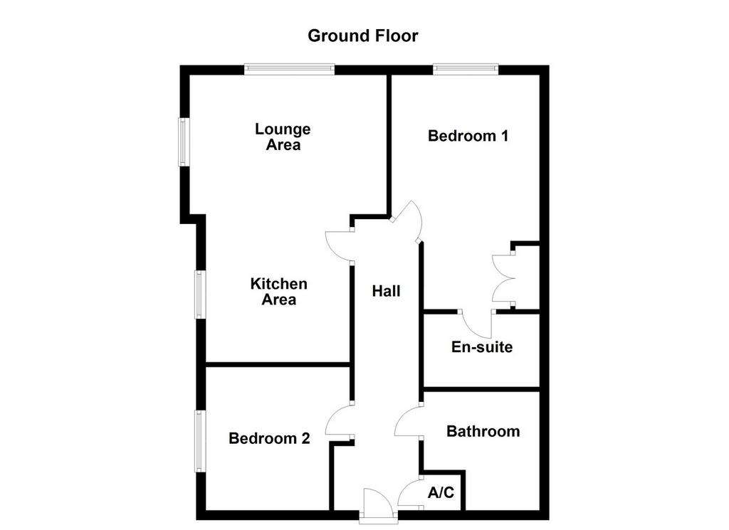 2 bedroom ground floor flat for sale - floorplan