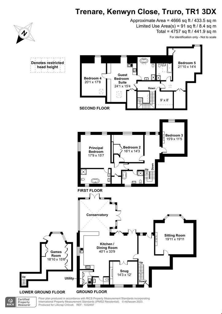 5 bedroom town house for sale - floorplan