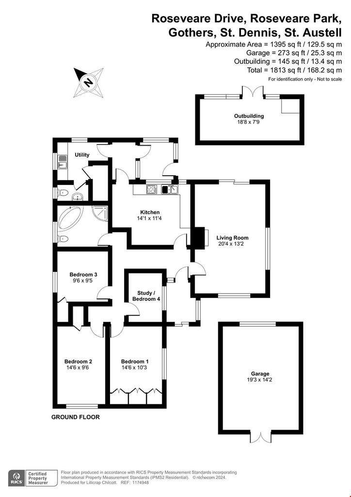 4 bedroom detached bungalow for sale - floorplan