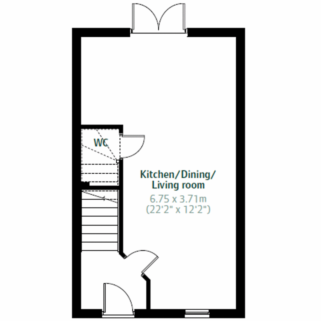 3 bedroom terraced house for sale - floorplan