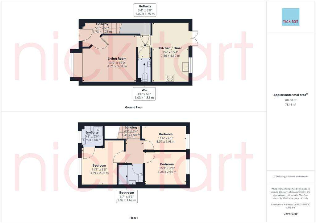 3 bedroom semi-detached house for sale - floorplan