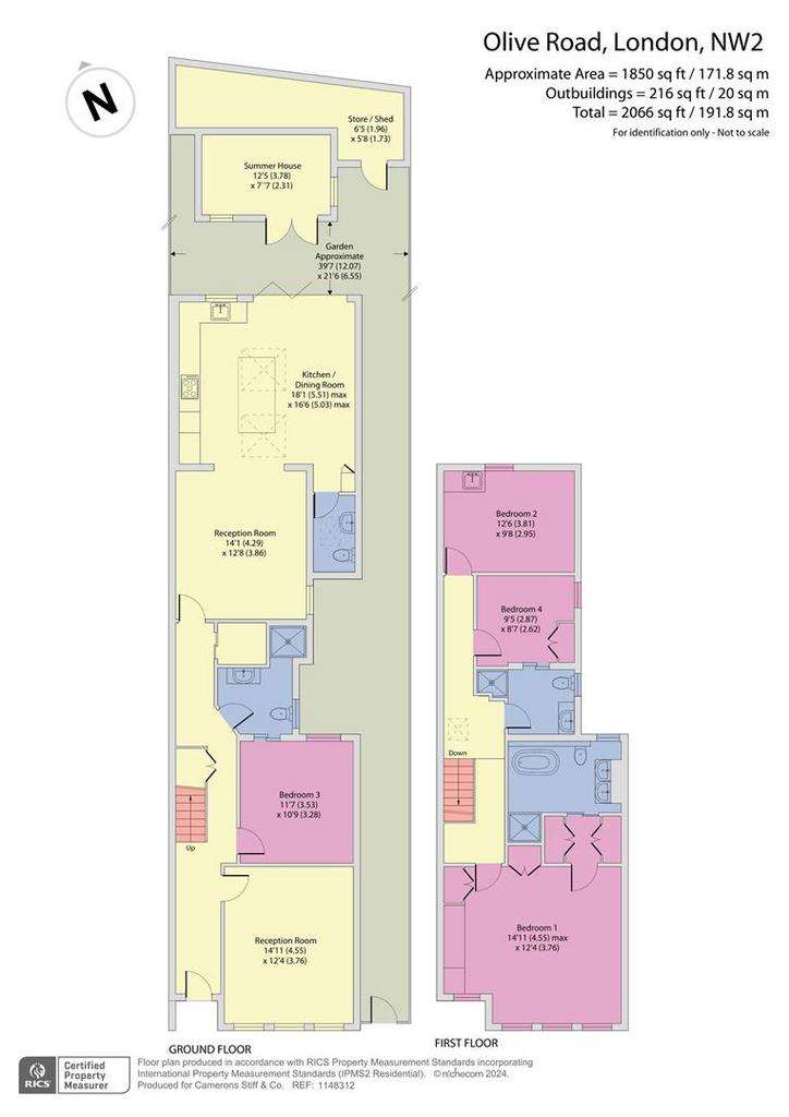 4 bedroom semi-detached house for sale - floorplan