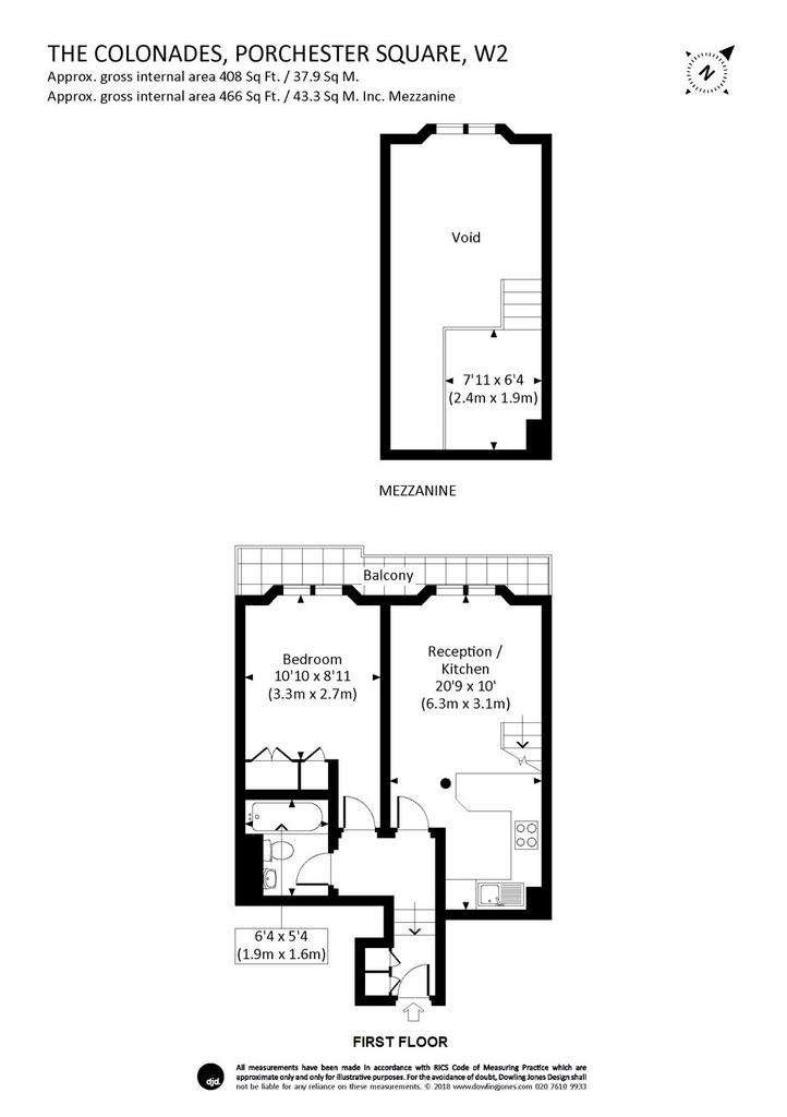 1 bedroom flat to rent - floorplan