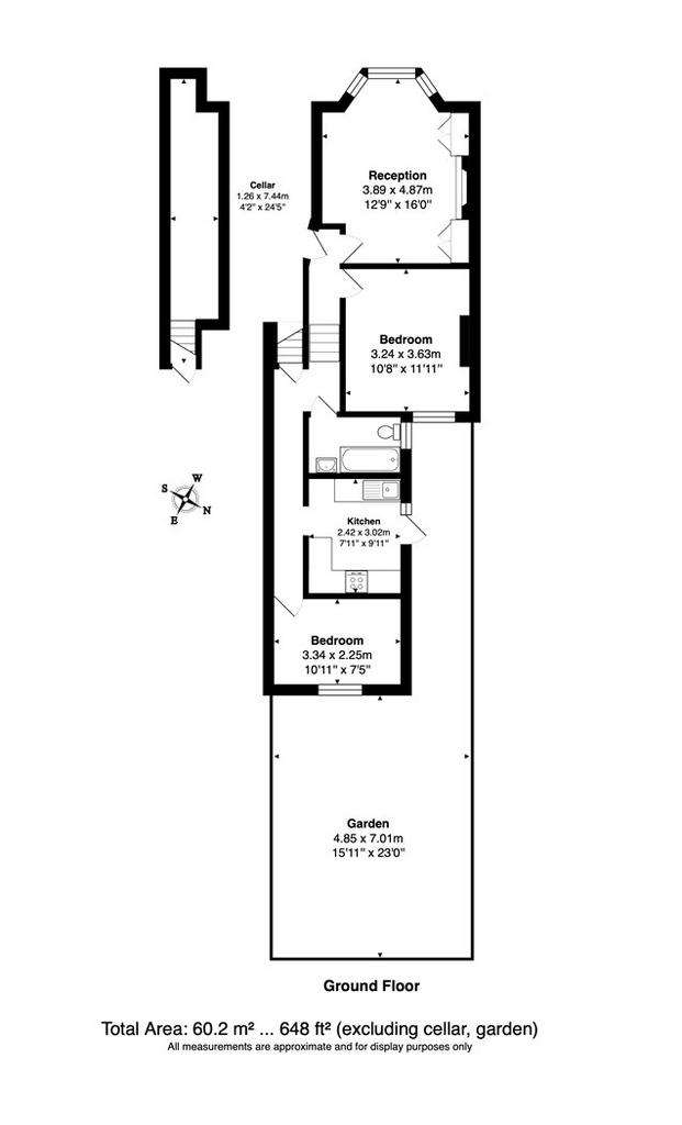 2 bedroom flat to rent - floorplan