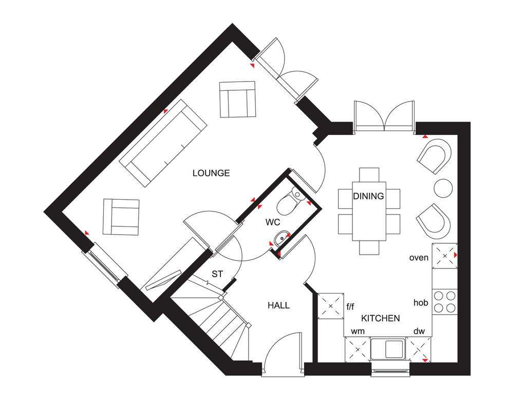 3 bedroom semi-detached house for sale - floorplan