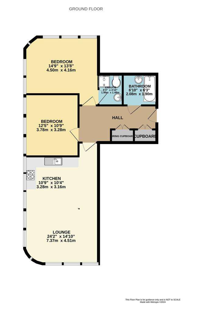 2 bedroom flat to rent - floorplan