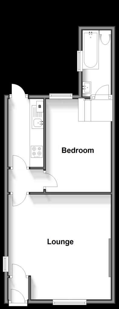 1 bedroom ground floor flat for sale - floorplan