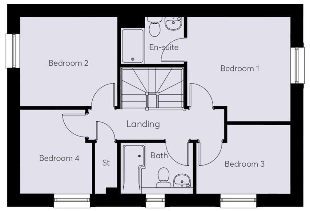 4 bedroom detached house to rent - floorplan