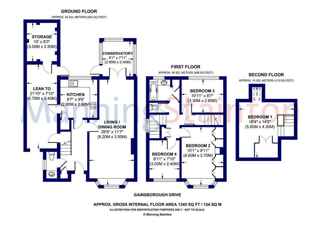 4 bedroom semi-detached house for sale - floorplan