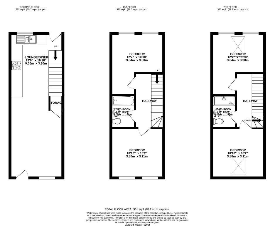 32 bedroom town house for sale - floorplan