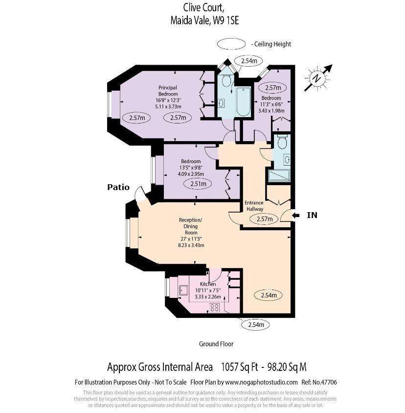 3 bedroom flat to rent - floorplan