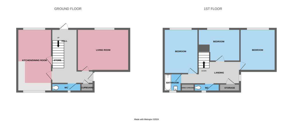 3 bedroom semi-detached house to rent - floorplan