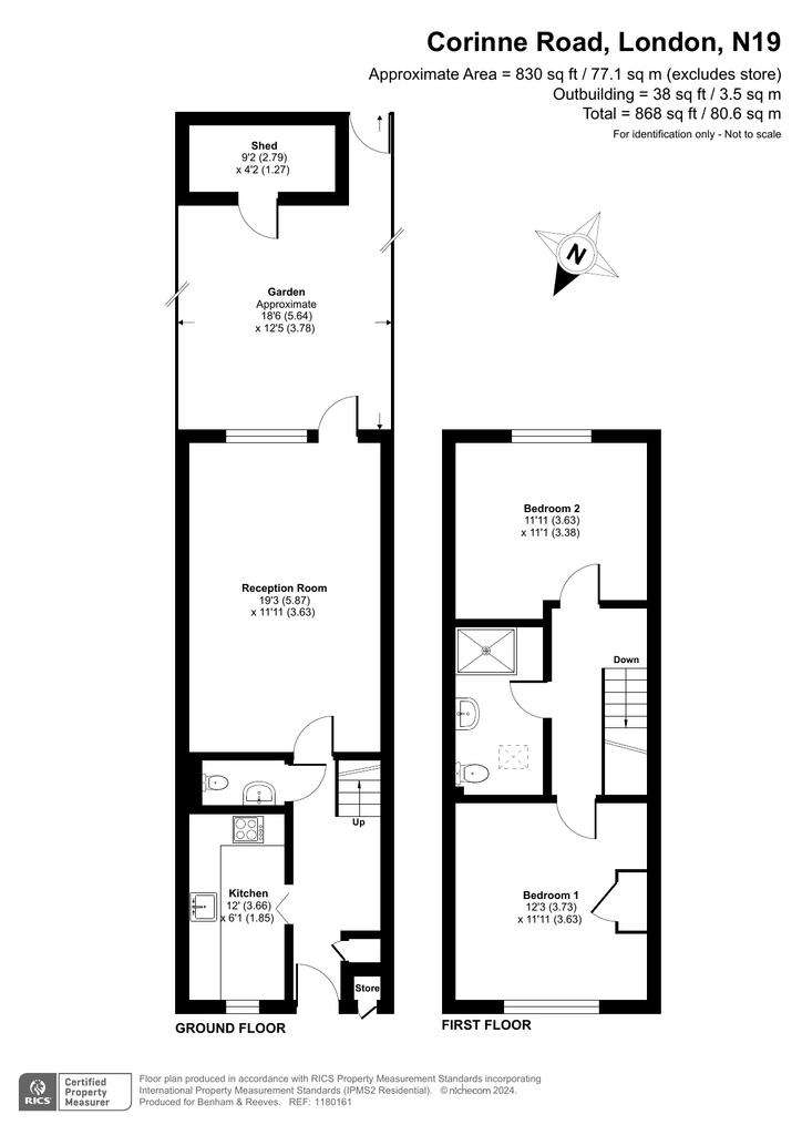 2 bedroom house to rent - floorplan