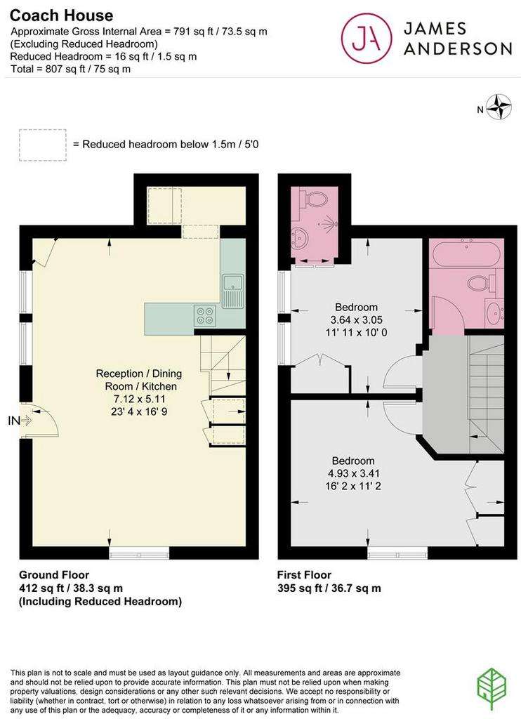 2 bedroom maisonette for sale - floorplan