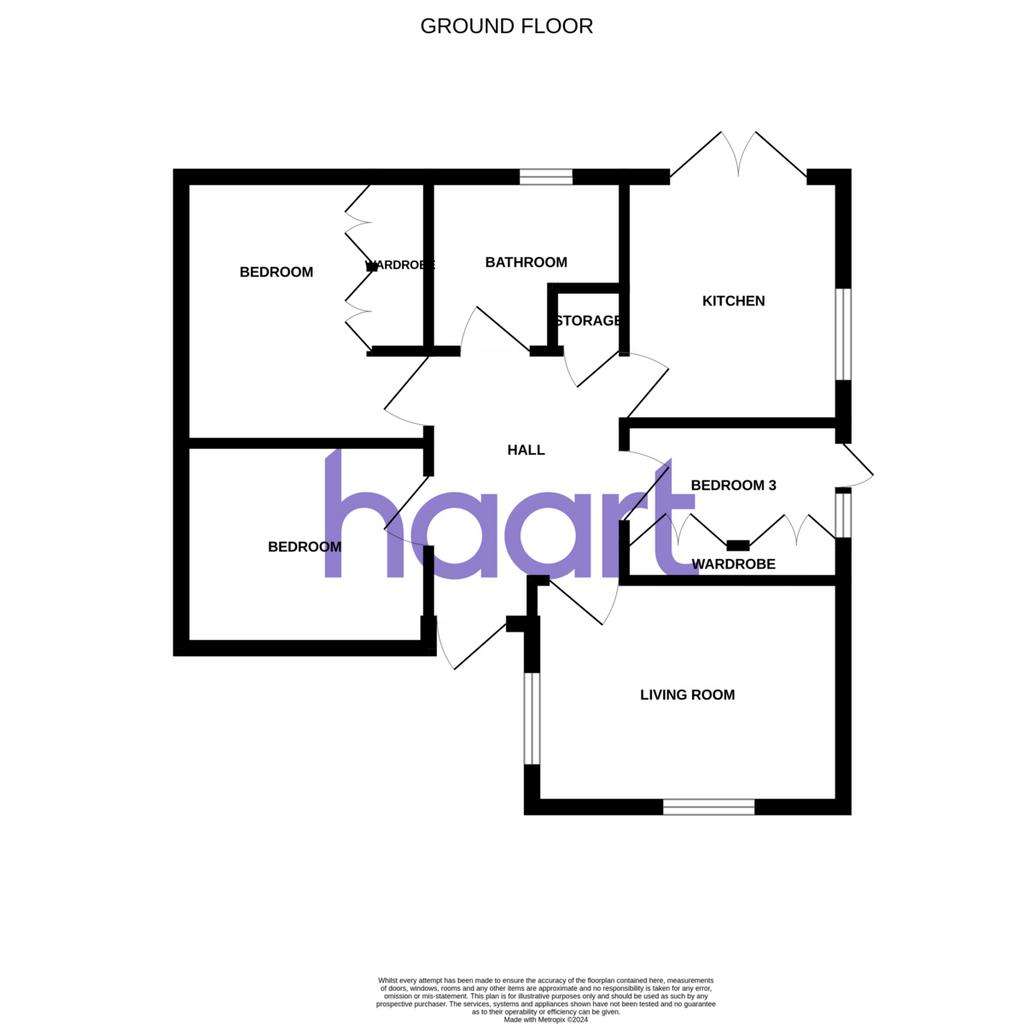 3 bedroom bungalow for sale - floorplan