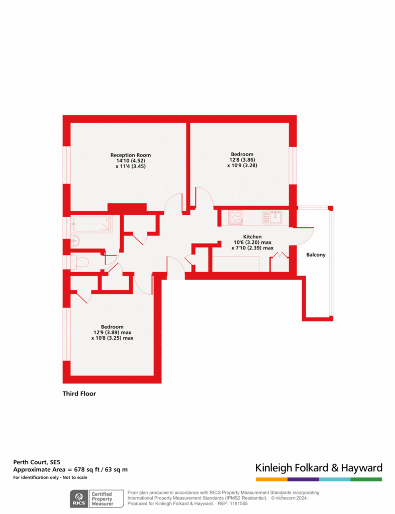 2 bedroom flat for sale - floorplan