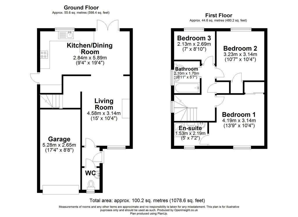 3 bedroom detached house for sale - floorplan