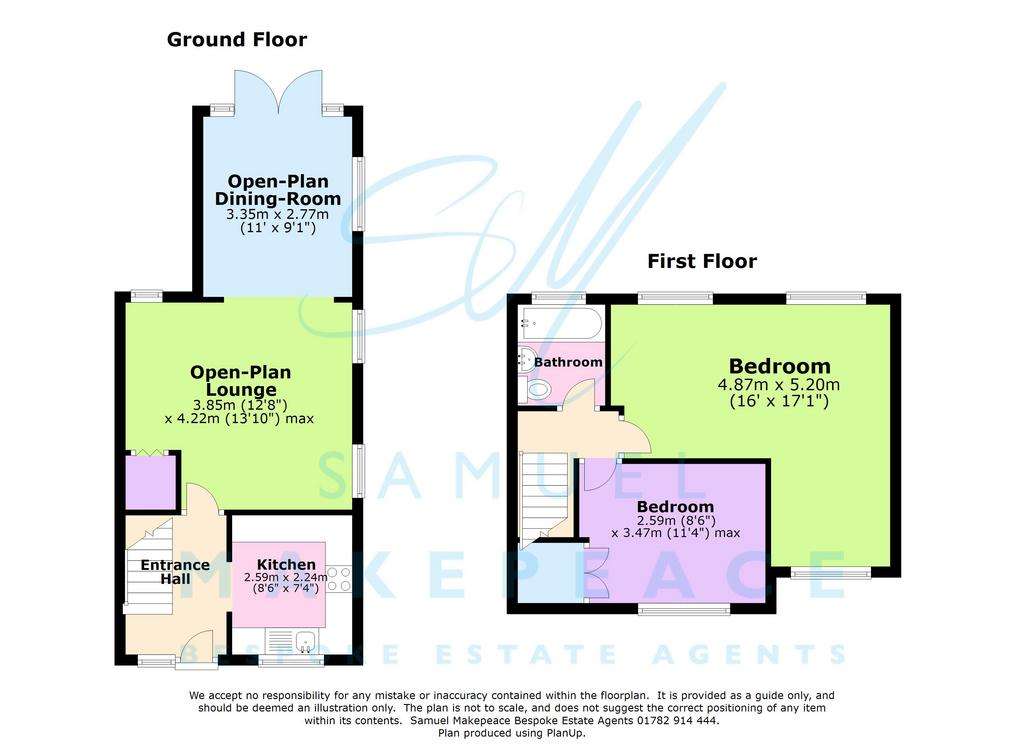 2 bedroom semi-detached house for sale - floorplan