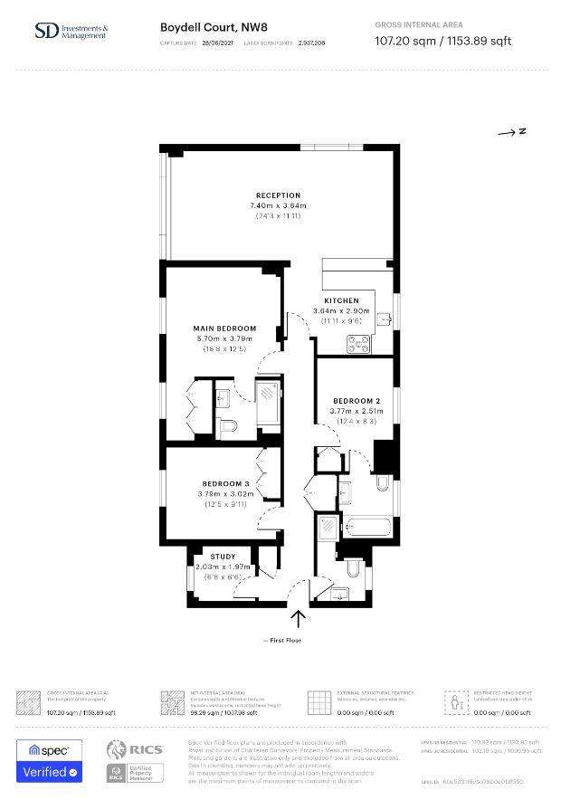 4 bedroom flat to rent - floorplan