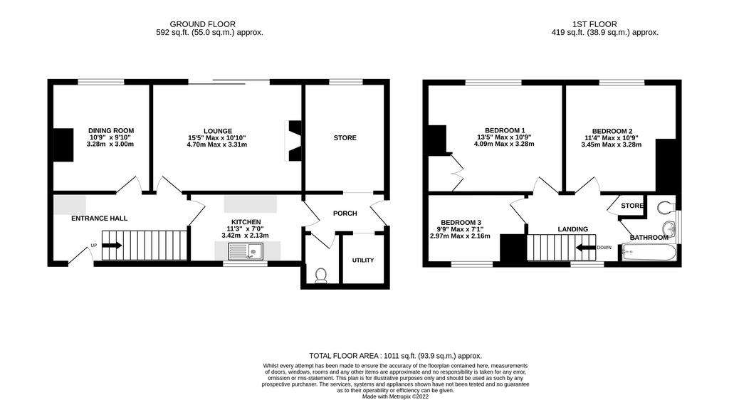 3 bedroom semi-detached house for sale - floorplan