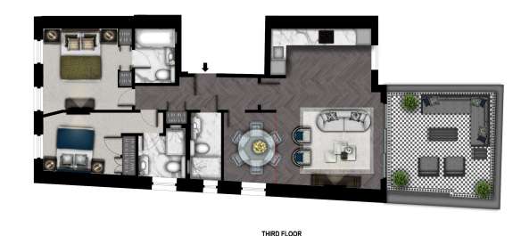 2 bedroom flat to rent - floorplan