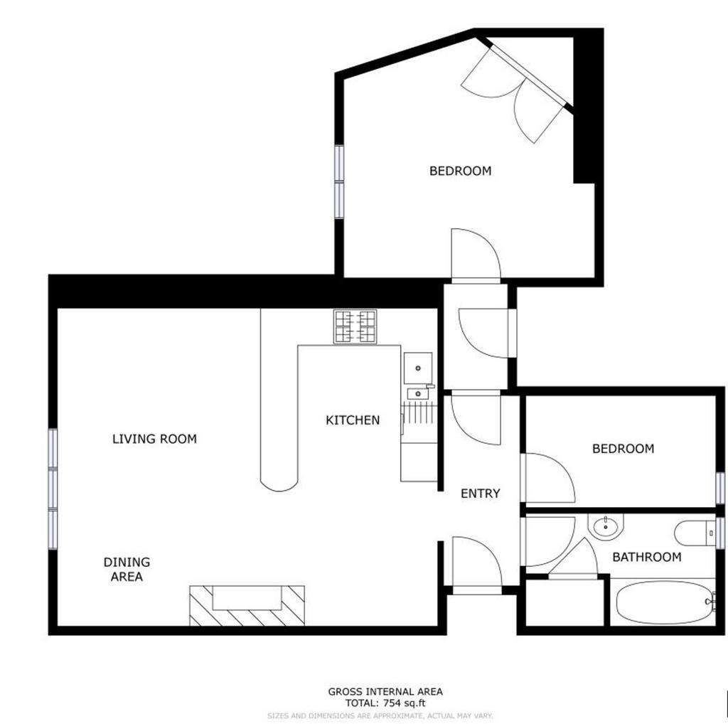 2 bedroom flat for sale - floorplan