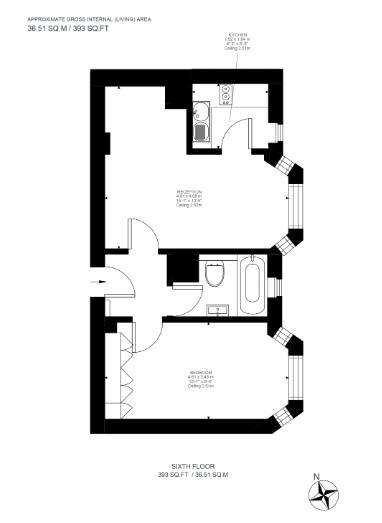 1 bedroom flat to rent - floorplan