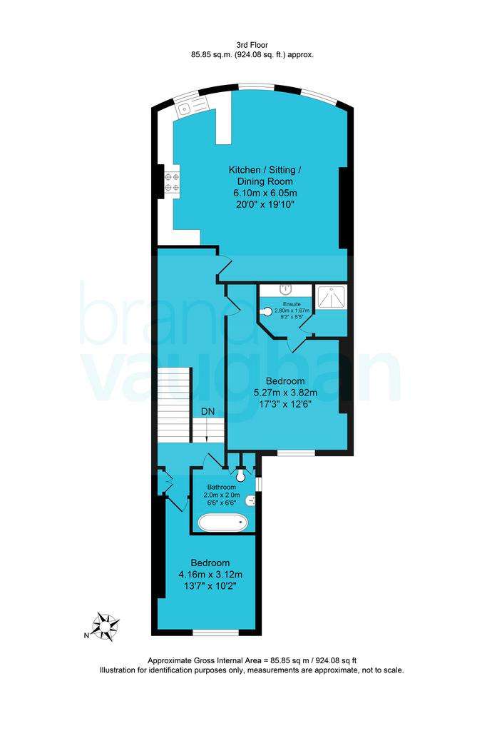 2 bedroom flat for sale - floorplan