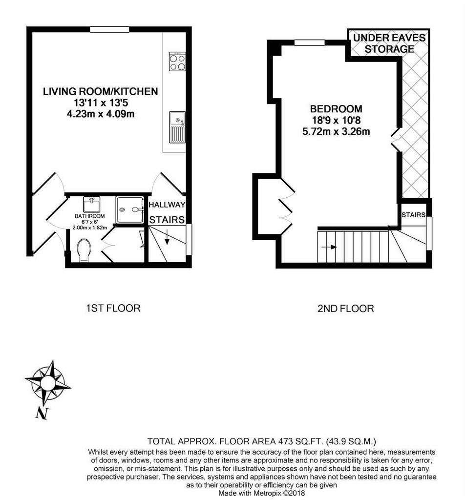 1 bedroom flat to rent - floorplan