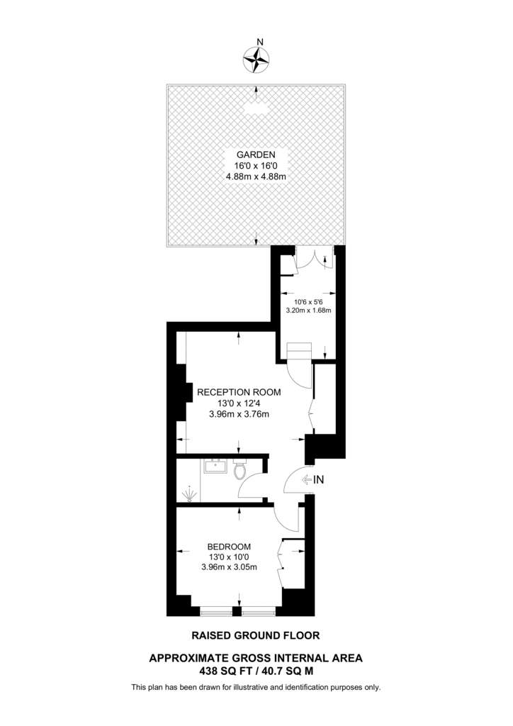 1 bedroom flat to rent - floorplan