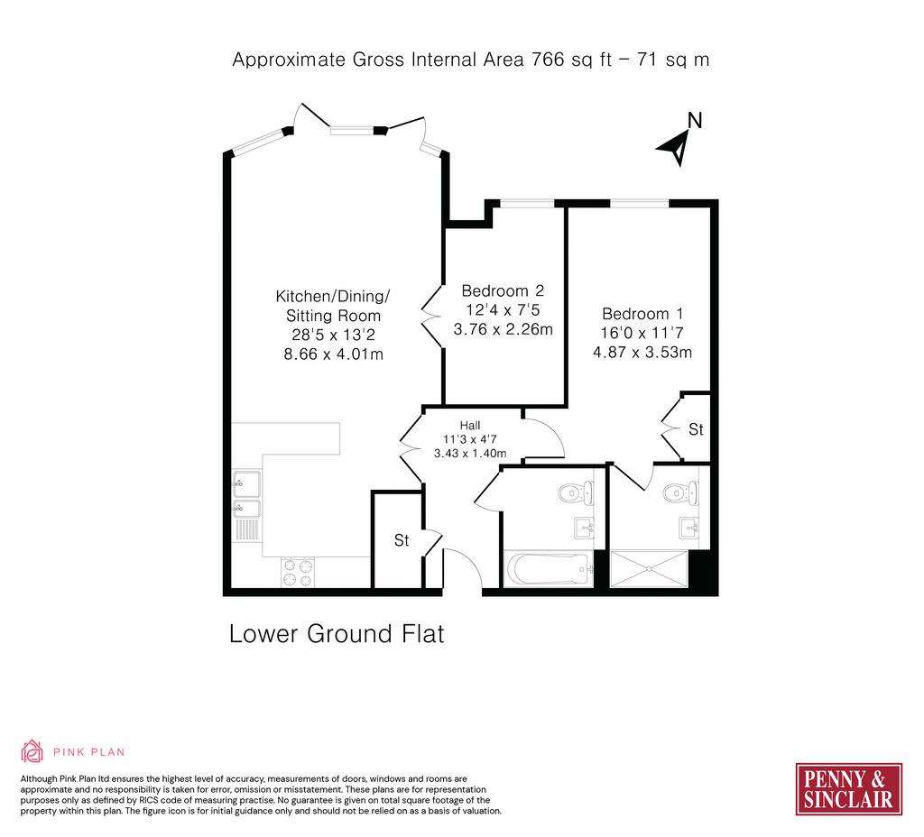 2 bedroom flat to rent - floorplan