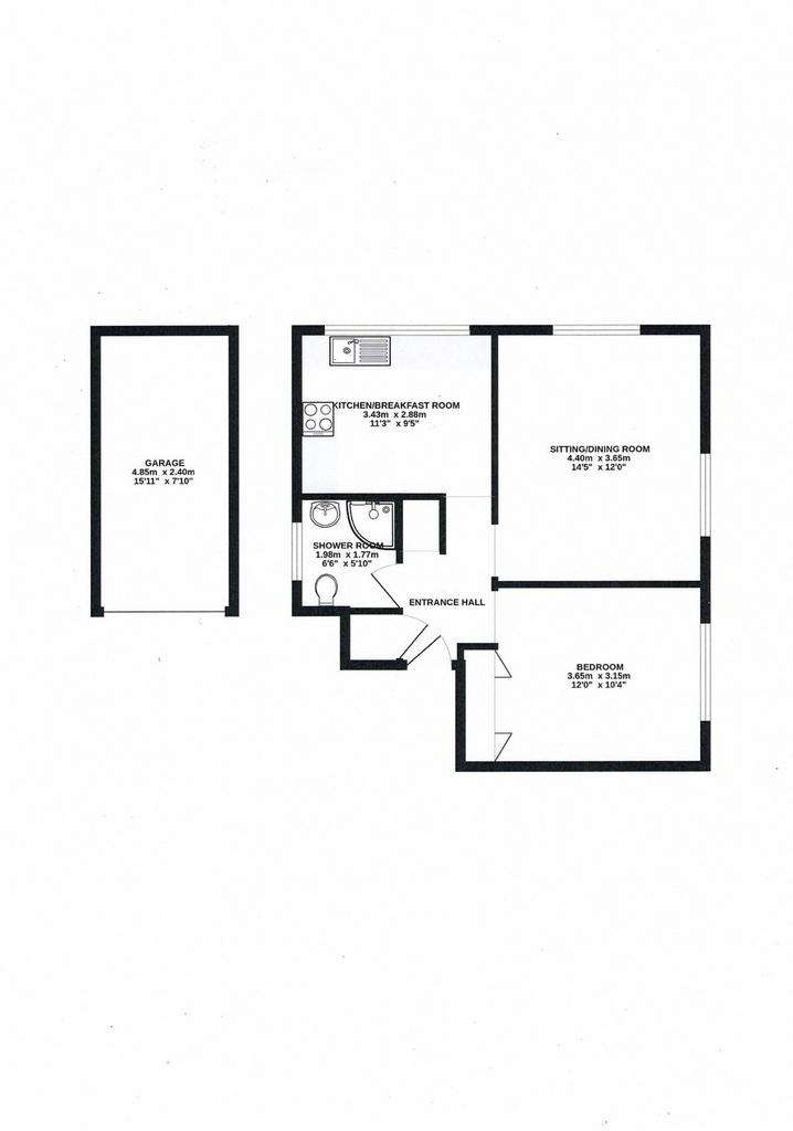 1 bedroom flat for sale - floorplan