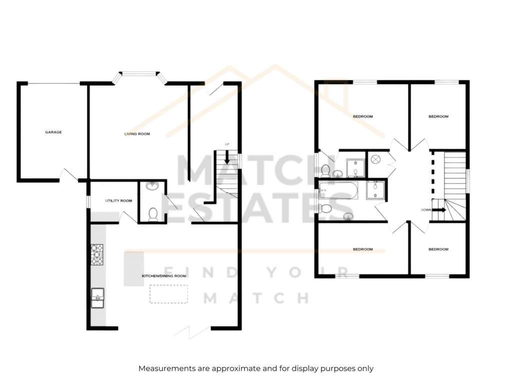 4 bedroom detached house to rent - floorplan