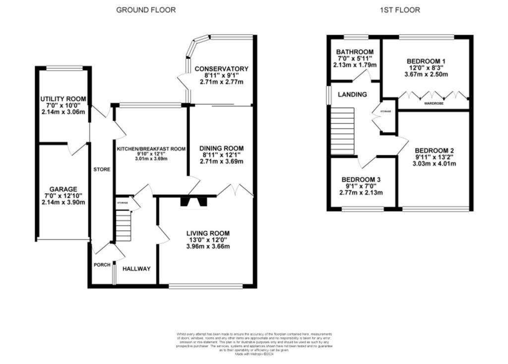 3 bedroom semi-detached house for sale - floorplan