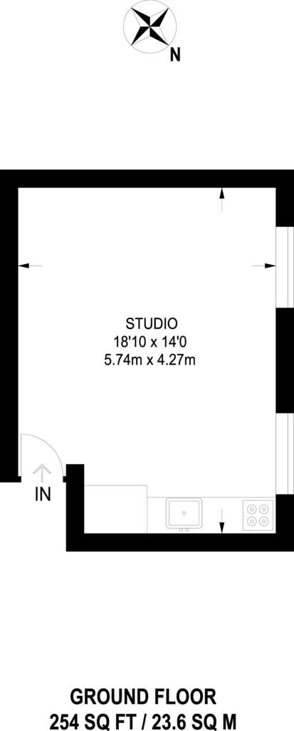 1 bedroom flat to rent - floorplan