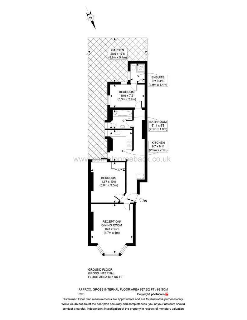 2 bedroom flat to rent - floorplan