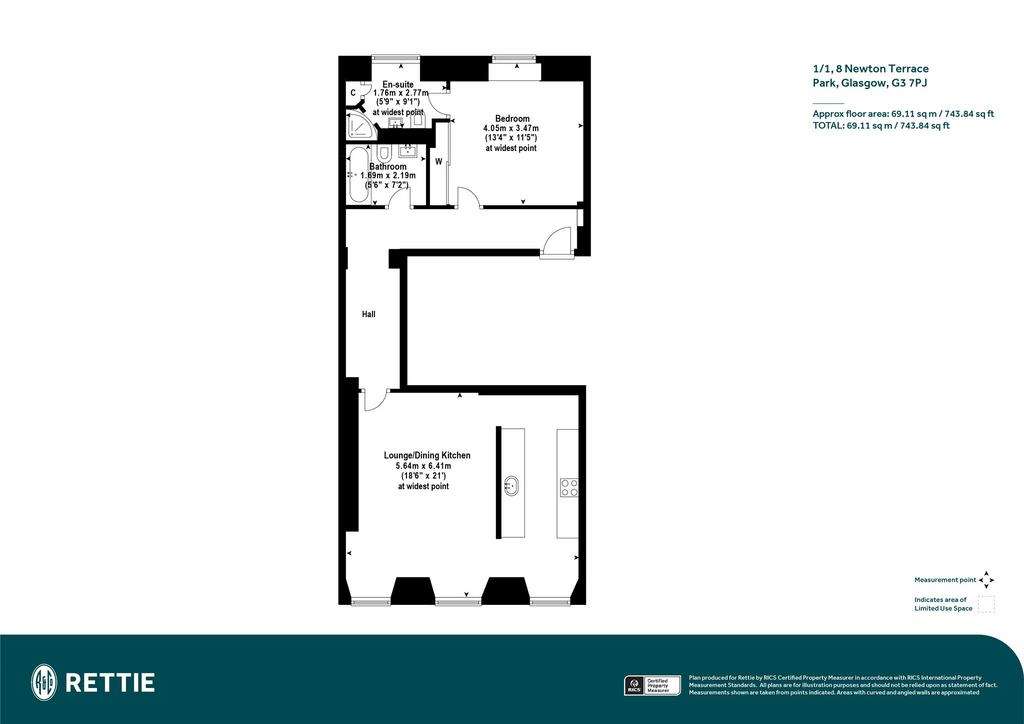 1 bedroom flat for sale - floorplan