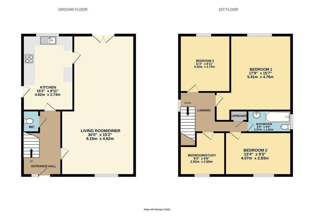 4 bedroom detached house to rent - floorplan