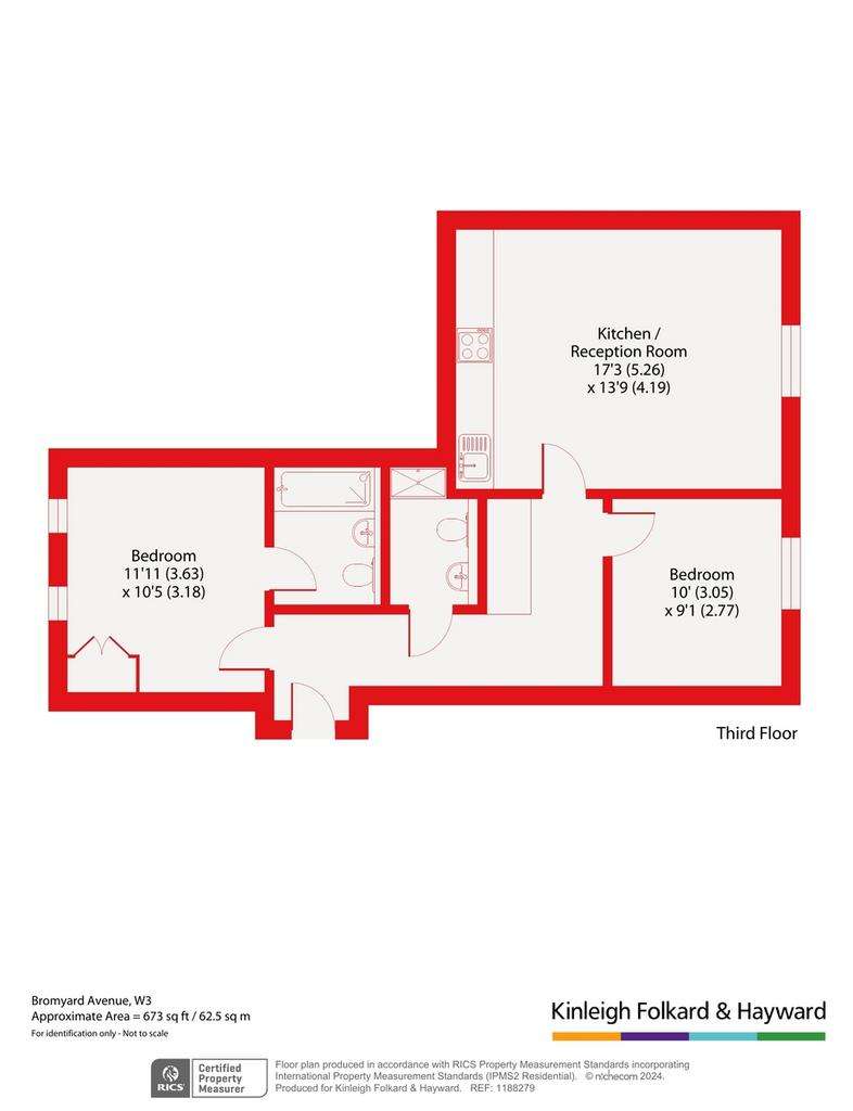 2 bedroom flat to rent - floorplan