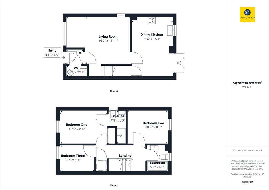 3 bedroom semi-detached house for sale - floorplan