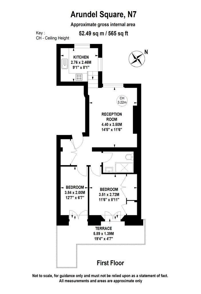 2 bedroom flat to rent - floorplan