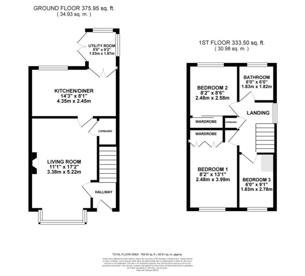 3 bedroom semi-detached house for sale - floorplan