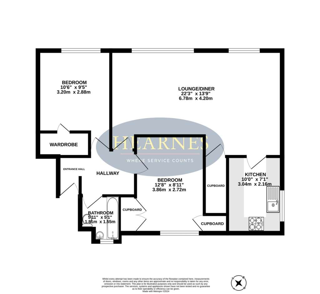 2 bedroom flat for sale - floorplan